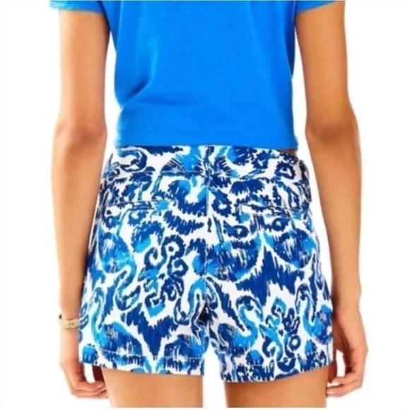 Lilly Pulitzer Callahan Short Blue Flamingo SZ 00 - Picture 2 of 8